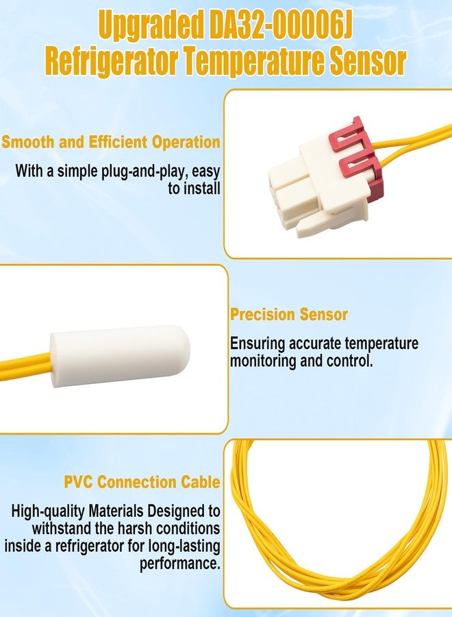 Valorup DA32-00006J Refrigerator Temperature Sensor Compatible with Samsung Refrigerators RF27T5501SG/AA, RF28T5101SR/AA, RF27T5241SR/AA and RF27T5201SG/AA, 2-Pack - Image 3